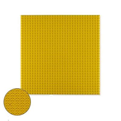 Ebox Dobbeltsidede bundplader til små klodser - kompatibelt byg Gul 25.6x25.6cm