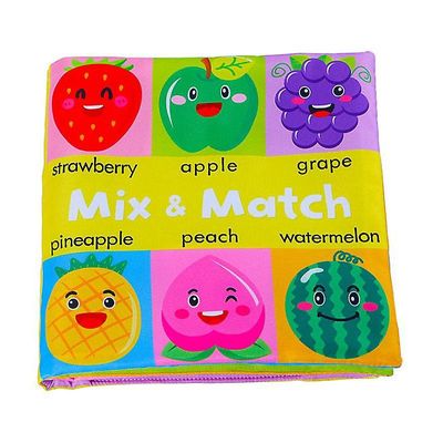 Sofirn 0-24 måneder Baby Soft Book Pædagogiske Legetøj Kognitive Color Objekter Tidlig Uddannelse-d