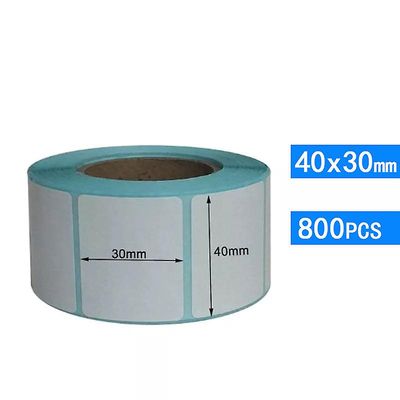Boeyaa Flere specifikationer Termisk udskrivningspapir til termisk printer stregkode klistermærker etiketter klæbende termisk 40x30mm 800Pcs