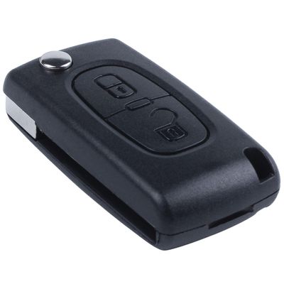 Flip Replacement Remote Car Key Case Shell för C2 C3 C4 C5 C8 2 Knappar Svart