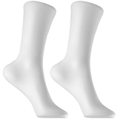 Tinksky 2stk Foot Sock Mannequin Foot Mold Woman Sock Display Mannequin Feet Model Hvit 29.5X23X9.3CM