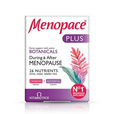 Vitabiotics Menopace Plus Hormonaalinen säätely Vitamiinit Vaihdevuodet Supplement - 56