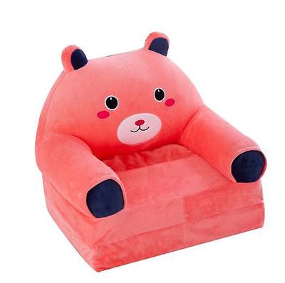 Handuo Foldbar Børnesofa, Plys Børn Sofa Ryglæn lænestol seng Pink 115cm