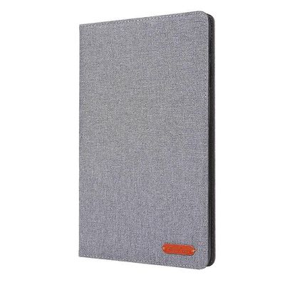 Galaxy Tab A 10.1 (2019) T510 /T515 Cloth Teature Vaakasuora Flip PU -nahkakotelo, jossa on pidike ja korttipaikat