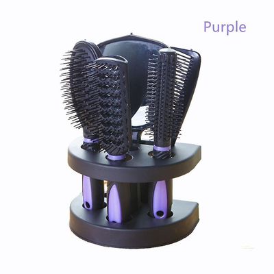 5 stykker Comb Mirror og beslag sæt til Ladies Hair Care Massage Brush (Lilla)
