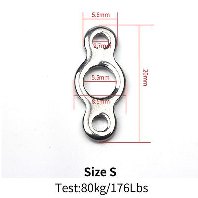 10stk Heavy Duty Fishing Connector Jigs Lure Hook Sømløs rustfrit stål 8 formede løkker kæde ring S