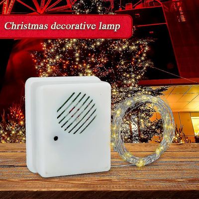 Joulun äänianturi Musiikkikaiutin / 9.8 jalan kielivalot Ääniaktivoidut rekvisiitta Lämmintä valoa