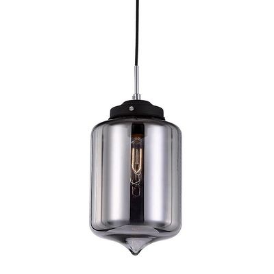 Italux Lighting Industriel og retrohængende vedhæng Sort 1 Lys med mørk glasskygge, E27