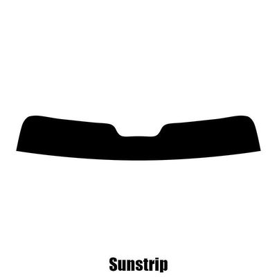 Window-Tint Sun Strip for Land Rover Freelander 3-dørs - 1997 til 2006 pre-cut solstrip 5% limo sort Sunstrip