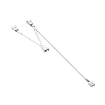 Tietokoneen tuulettimen nopeuden säädin 4-nastaisella PWM-liitännällä, 4-nastainen PWM PC-tuulettimen jakajakaapeli tietokoneasetuksiin valkoinen