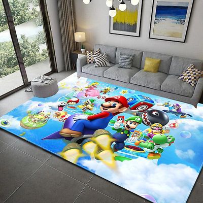 3d tegneserie Super Mario Skriv ut stue soverom teppe krypende gulvmatte 4 80X120cm
