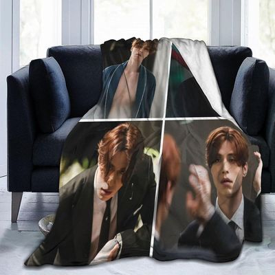 Lee Dong-wook Kast Teppe Fleece Teppe Lett Myk Flanell Stue Soverom Sofa Quilt Tepper hele sesongen Air Condition Teppe 50x40 50x40in 125x100cm