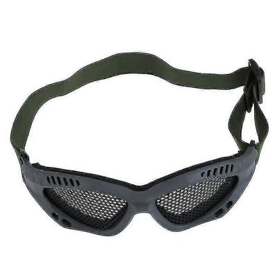 Taktiset lasit Airsoft ulkona teräsverkko silmien suojalasit6417242416034 Armeijan vihreä