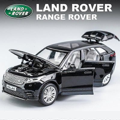 1:32 Land Range Rover Velar Alloy -automalli Diecasts Toy Metal Vehicles Simulation Toy Car Model Ääni ja valo Lasten lelulahja Musta nobox