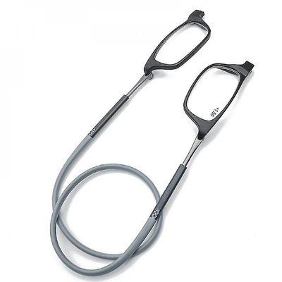 Colorans lesebriller høyverdig tr magnetisk absorpsjon hengende nakke funky lesere briller Grå 2.5 Magnification
