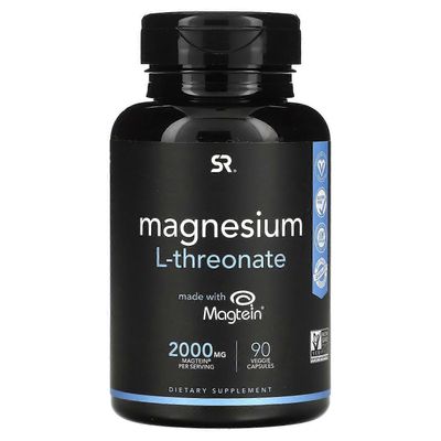 Sports Research Urheilututkimus, magnesium, L-treonaatti, 2,000 mg, 90 kasviskapselia
