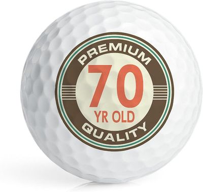 70-års fødselsdag vintage nyhed golfbolde (Pk af 1) 3 Pcs