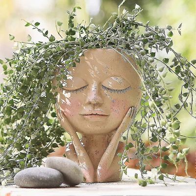 Kukkaruukku Head Planter Pot Mehevä Istutuskone Söpö Hartsi Kaktus Planter