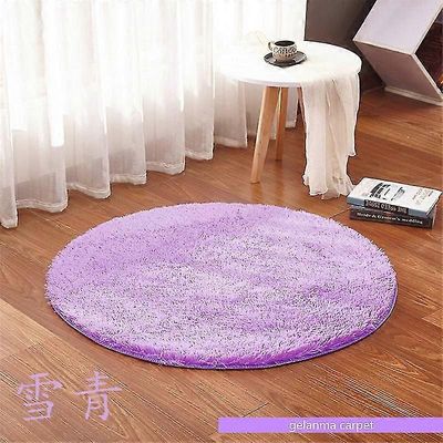 Kylpymatto liukumaton imukykyinen suihku kylpyhuone matto matto pyöreät pitkät hiukset Violetti 80cm diameter