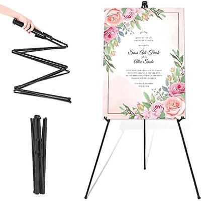 Easel Stand For Wedding Sign & Poster Tripod Sammenleggbare Portable Artist Floor Easels For Display Show - Easy Folding Telescoping Justerbar Art ...