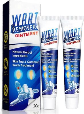 Wartsoff Instant Blemish Removal Cream, hellävarainen turvallinen luonnollinen uute kannettava syylänpoistovoide 2 kpl