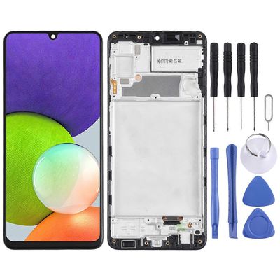 incell LCD -näyttö Samsung Galaxy A22 4G Digitizer Full Assembly -kehyksellä (musta)