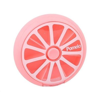 Bærbar Ugentlig Pill Box Dispenser Vitamin Pill Dispenser Candy Opbevaringsboks Pink