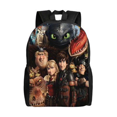 Lapset Kuinka kouluttaa lohikäärmeesi hampaaton reppu Vedenkestävät korkeakoulun koululaukut Kirjalaukku Matkavaellus Retkeily Daypa-XTYD365