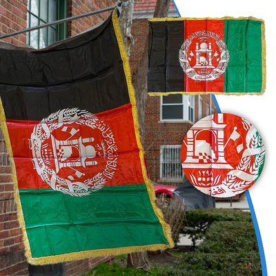 90150cm/3*5ft afghanske flagg gult skjegg på det afghanske flagget (dobbeltsidig utskrift)