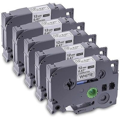 5-pakkaus tarranauha TZe-231 -231 laminoidulle P-Press Label Maker -nauhalle, mallille PT D200 D210 H100 1880 Kuten värissä näkyy