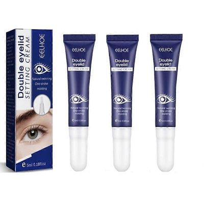 3kpl Double Eye Lid Lifting Shaping Cream, lang wirkender unsichtbarer spurloser Kleber