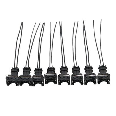 8 stk Drivstoffinjektorkontakt Ledningsplugger Klips For Ev1 Obd1 Pigtail Cut & Splice Svart