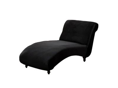 Chaise Lounge Cover Stretch Slipcover Armless Lounge Cover Sohvan päällinen Musta