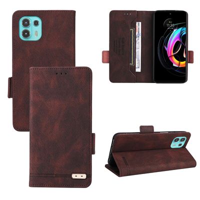 Gangxun Etui til Motorola Moto Edge 20 Lite læderetui folio flip med kreditkort slots Etui Coque Brown