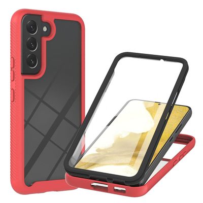 Gangxun Etui til Samsung Galaxy S22 Plus Screenprotector Bumper Transparent - Rød