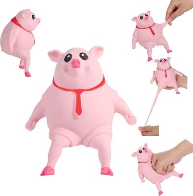 Pink Pig Dekomprimere og Stretch Stress Pig Squeeze Piggy Stress Relief Sjove Dyr Legetøj, 100% Ny Lille