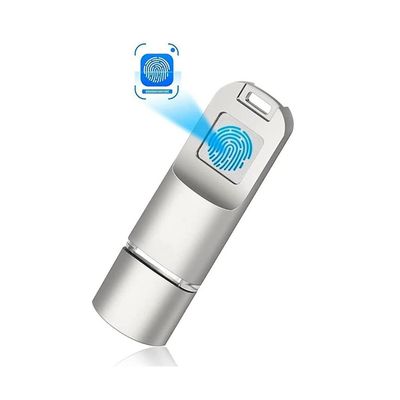 Fingeravtrykk USB3.0 Flash Drive 32g Nøyaktig identificaiotn Personvern Management Key USB fingeravtrykk F Sølv