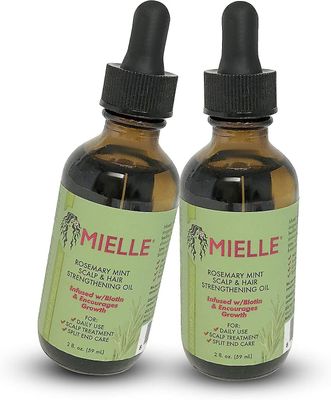 3stk Mielle Rosemary Mint Hovedbund & hårstyrkende olie til sund hårvækst, 2 oz 2PCS