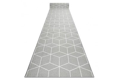 RugsX Runner anti-slip CUBE gummi grå 80 cm 80x690 cm