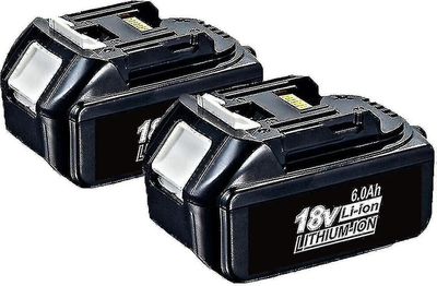 2 kpl Yhteensopiva Makita 18V akku 6.0 Ah Lxt Li-ion Bl1850B Bl1830B Bl1860B Johdoton,New-hao