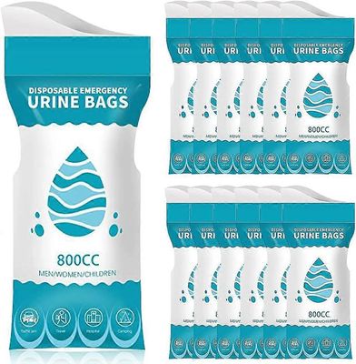 kertakäyttöinen virtsapussi, 12 kpl 800ml kannettava retkeilypissapussi, hätävirtsapussi miehille, naisille