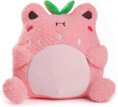 PlushGoals - Strawberry Wawa Super Soft Cute Kawaii Froggie pukeutuneena hedelmien keräilypehmoleluksi, 9 tuumaa