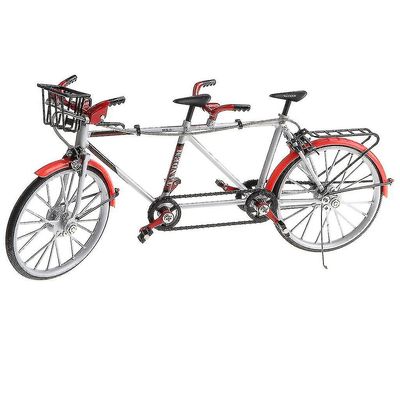 1:10 Alloy Diecast Racing Tandem Bike Model Bicycle Toy Collection Punainen
