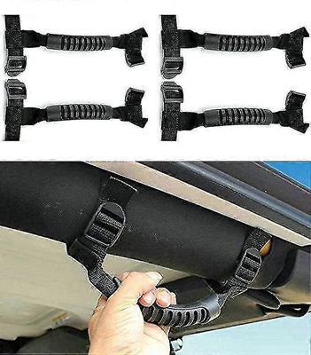 4 X Roll Bar Grab -kahvaa Jeep Wranglerille (musta)