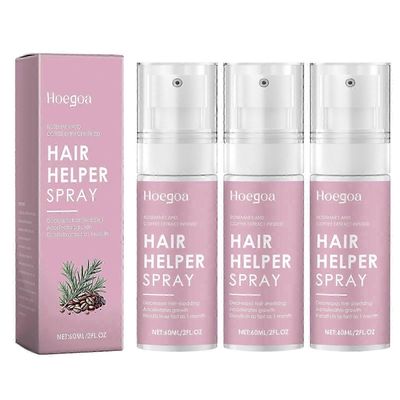 Hair Helper -suihke, Hair Helper -kasvusuihke, hiustenkasvuseerumi biotiinilla ja risiiniöljyllä, tuuheammat hiukset - korjaa ohenevia hiuksia hk 3pcs