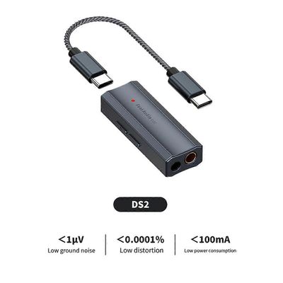 Fosi Audio DS2 -dekoodausvahvistin Kuulokkeet HIFI DSD DAC:lle Apple Android ES9018K2M Amplifier tukee 32bit/384kHz kaksoislähtöjä