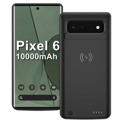 Laturi Akkukotelo 10000mAh Qi Langaton Lataava Kannettava Varavirtalähde Yhteensopiva Google Pixel 6 5G:n Kanssa