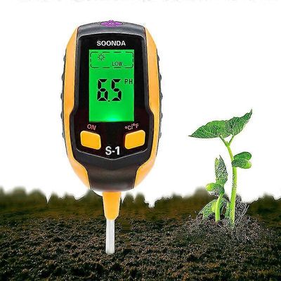 jord ph meter 4-i-1 jord tester fuktighet digitalt plante termometer test fuktighetsmåler for potteplanter hager plener