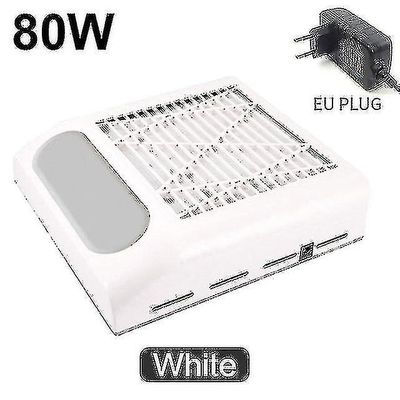 150W Nail Dust Collector Manikyr Machine Verktøy Strong Power Nail støvsuger med fjern filter Nail Extractor Fan Gratis frakt Eu hvit 80w