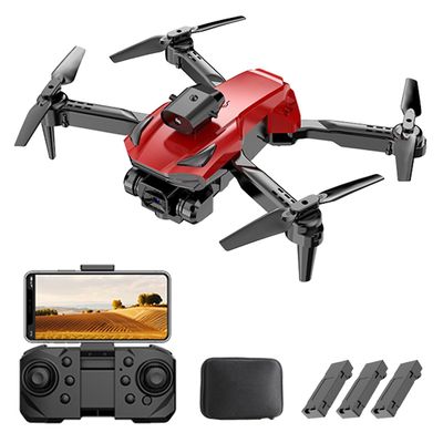 Mini Drone lapsille ja aloittelijoille 4K kaksoiskameran kaukosäädin Taitettava päätön nelikopteri Br: llä Punainen 3 Battery